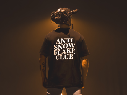 Anti Snowflake Club Text Oversized Shirt
