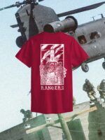 T-shirt from The Trace featuring Ranger design with Chinook helicopter in active operation