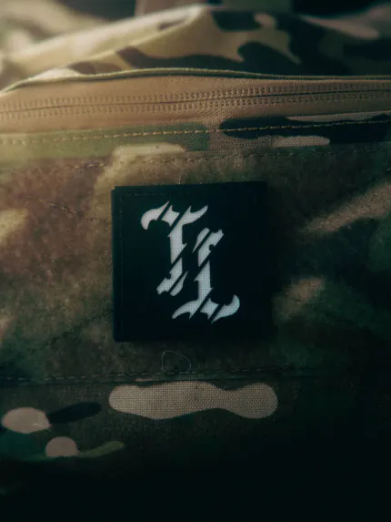 The Trace patch with bold T logo's made for on velcro surface