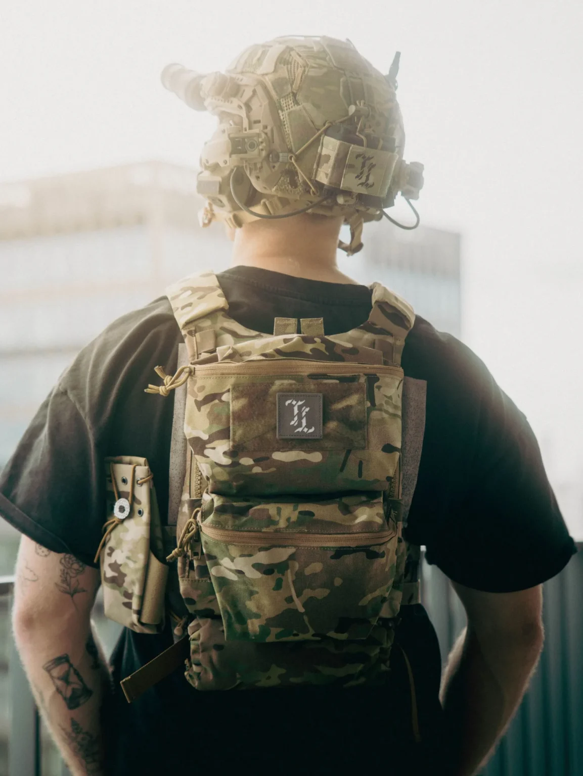 The Trace patch with bold T logo's made for on velcro surface