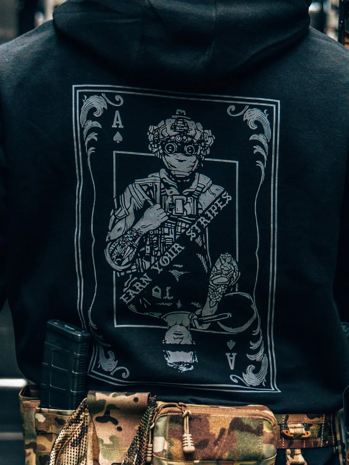 Earn Your Stripes Hoodie, view 2 by The Trace