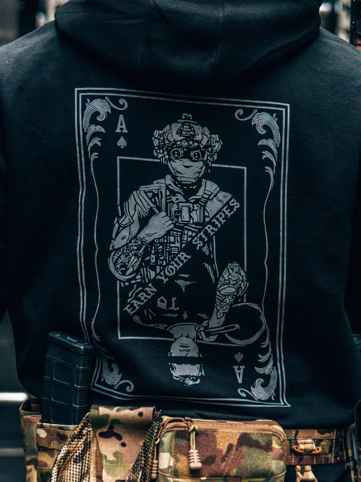Earn Your Stripes Hoodie, view 2 by The Trace