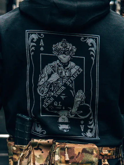 Earn Your Stripes Hoodie, view 2 by The Trace