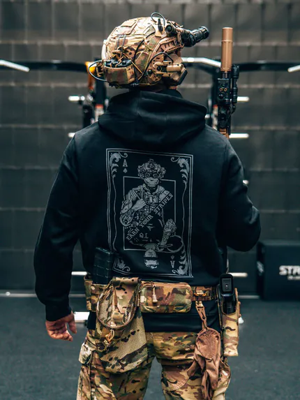 Earn Your Stripes Hoodie, military apparel by The Trace