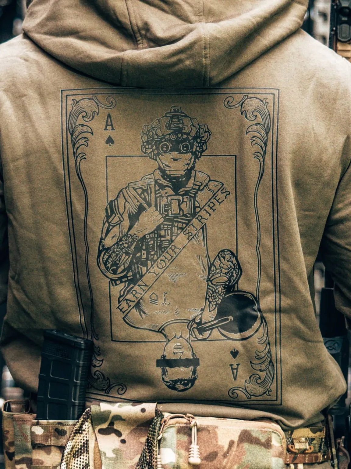 Earn Your Stripes Hoodie, view 2 by The Trace