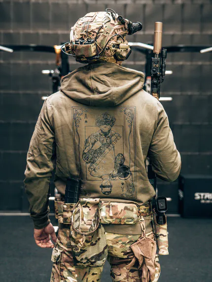 Earn Your Stripes Hoodie, military apparel by The Trace