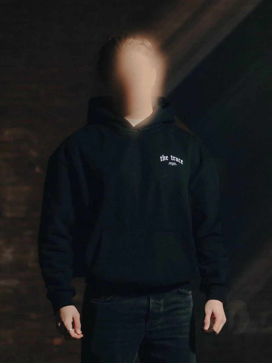The Trace Premium hoodie featuring sleek and minimalist style with refined details