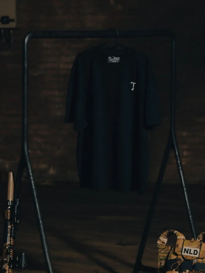 Black T-shirt from The Trace Premium collection with clean, minimalist design