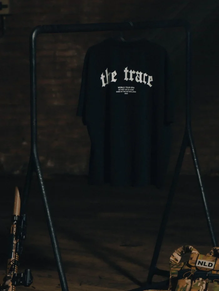 Black T-shirt from The Trace Premium collection with clean, minimalist design