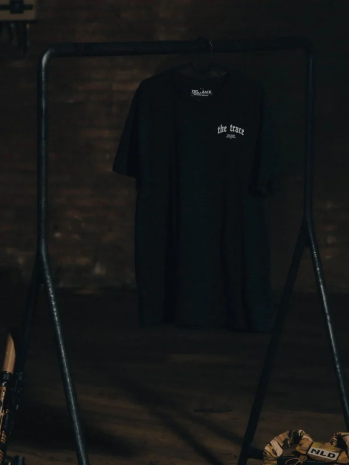 Black T-shirt from The Trace Premium collection with clean, minimalist design