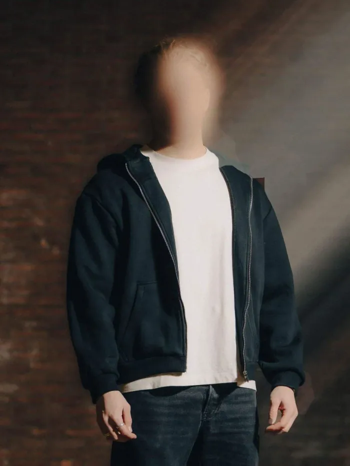The Trace Premium hoodie featuring sleek and minimalist style with refined details