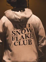 Anti Snowflake Club Text Hoodie - Image 2