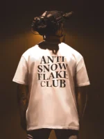 Anti Snowflake Club Text Oversized Shirt
