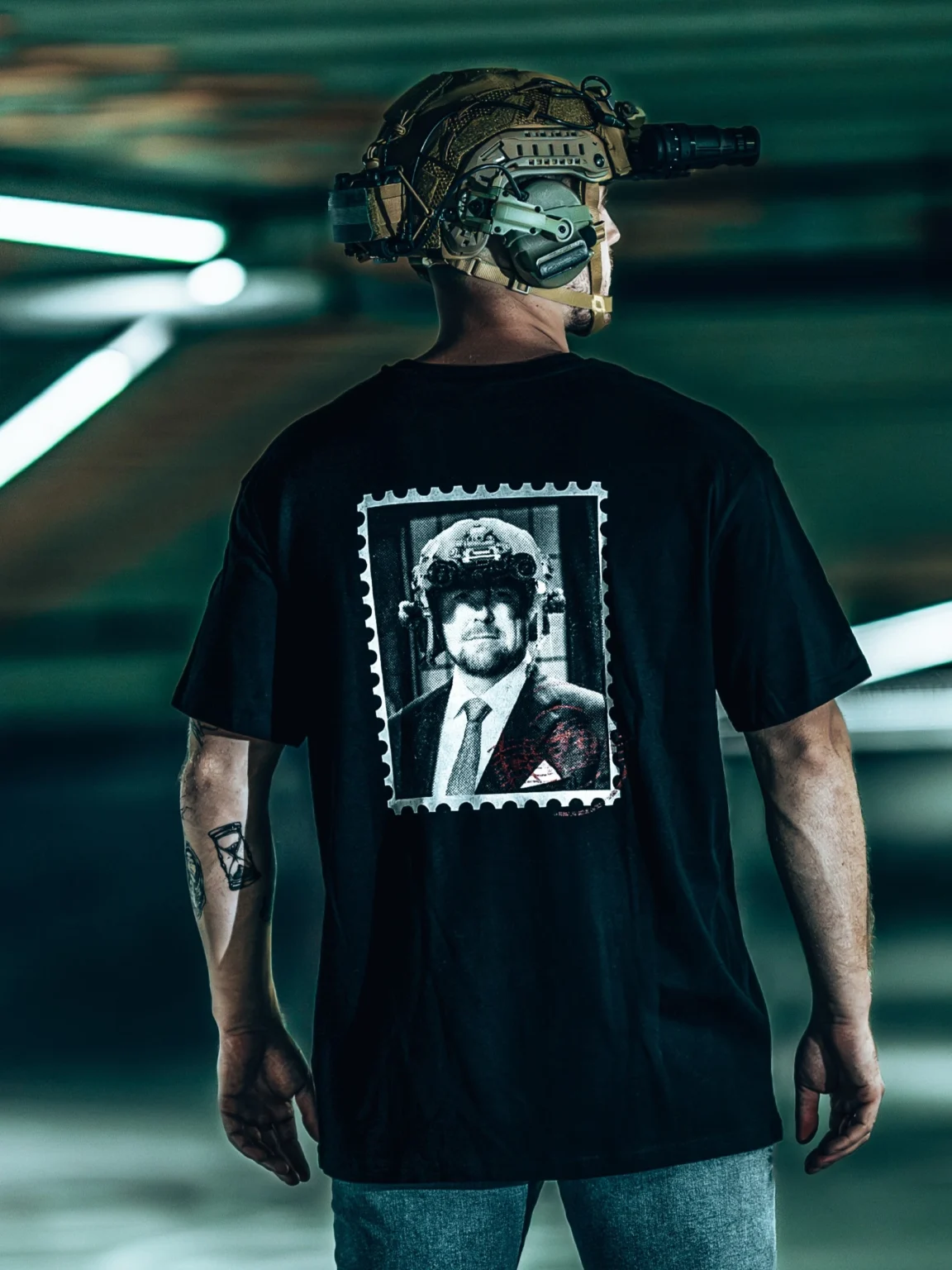 Oversized-shirt-anniversary-2.0 the trace apparel collection featuring king willem alexander with a helmet with nightvision