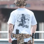 the trace apparel collection featuring one of their cool designs showcasing a woman with military helmet