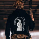 the trace apparel collection featuring the pope with a weapon saying prepare to meet thy god