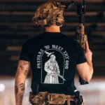the trace apparel collection featuring the pope with a weapon saying prepare to meet thy god