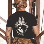 the trace apparel collection featuring 2 operators standing on europe and watching america saying wtf is a mile
