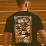 the trace apparel collection featuring a military free fall guy in mid air