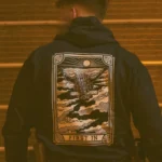 the trace apparel collection featuring a military free fall guy in mid air