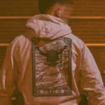 the trace apparel collection featuring a military free fall guy in mid air