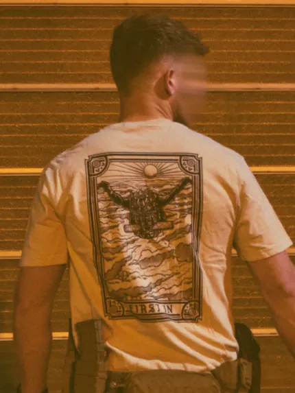 the trace apparel collection featuring a military free fall guy in mid air