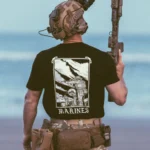 the trace apparel collection featuring marines standing partly in the water