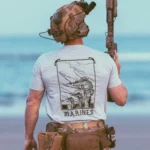 the trace apparel collection featuring marines standing partly in the water