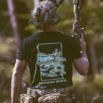 the trace apparel collection featuring guys fighting alongside a military cv90 vehicle