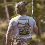 the trace apparel collection featuring guys fighting alongside a military cv90 vehicle