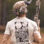 the trace apparel collection featuring guys firing a 81mm mortar and a 120mm mortar