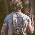 the trace apparel collection featuring guys fighting alongside a military boxer vehicle