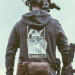 the trace apparel collection featuring rangers boarding a chinook