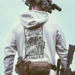 the trace apparel collection featuring rangers boarding a chinook