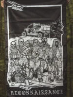 the trace apparel collection featuring a military reconnaissance group standing next to their equipment