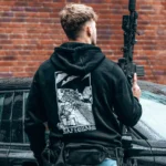 the trace apparel collection featuring a group of operators protecting a vip