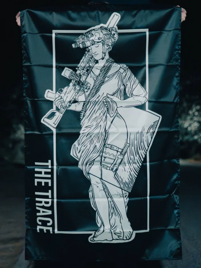 Machinegunner Statue Flag - Image 2