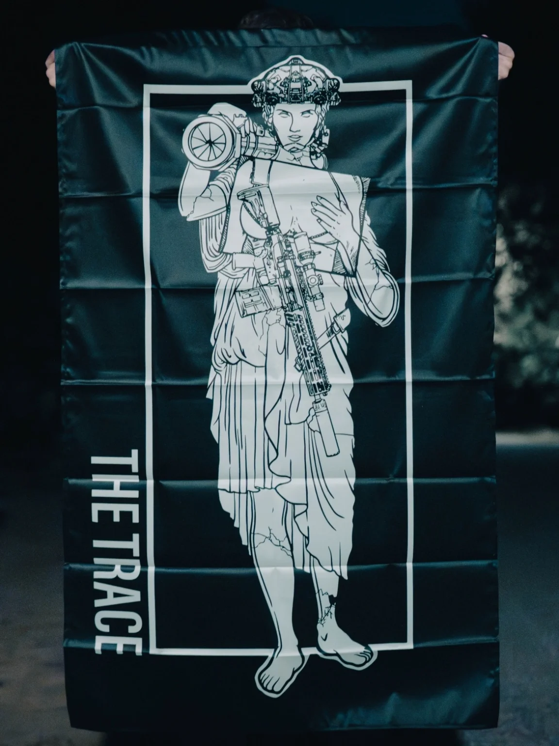 Anti Tank Statue Flag, view 2 by The Trace