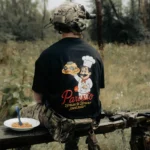 the trace oversized tshirt featuring a design with military food