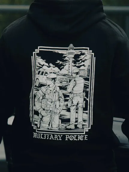 Military Police Hoodie, view 2 by The Trace
