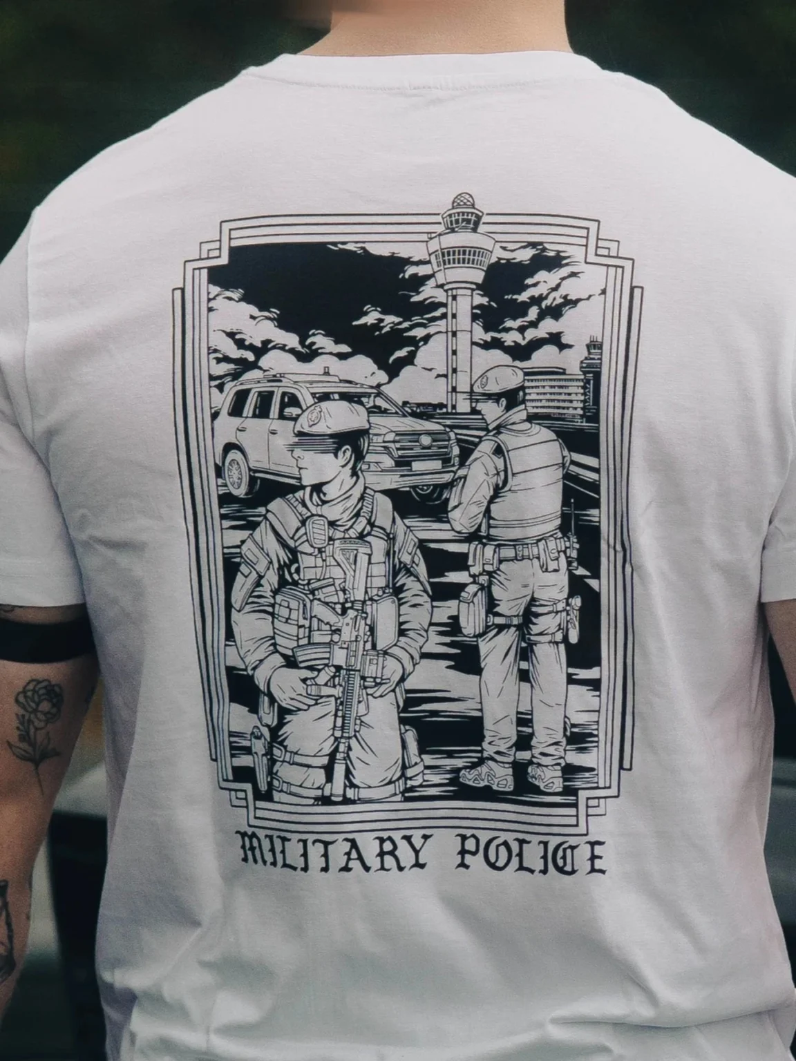 Military Police Tee, view 2 by The Trace