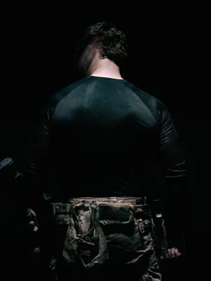 Muscle Fit Longsleeve Tee, military apparel by The Trace