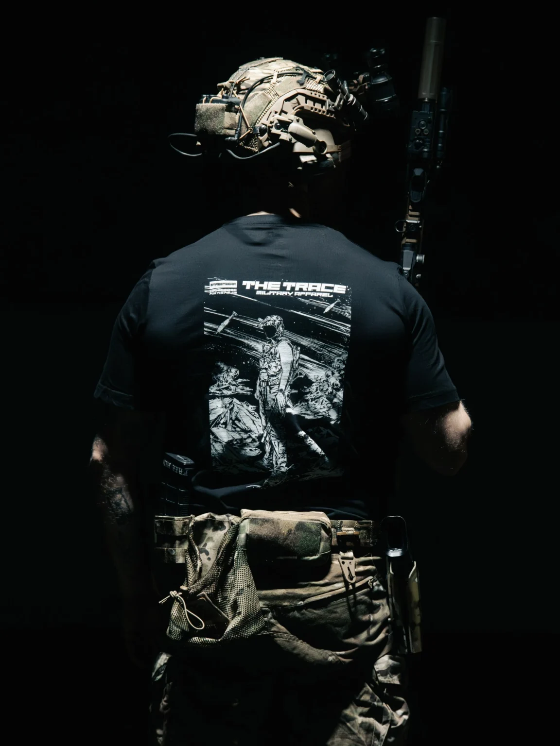 HTL-tee-back Limited Hold The Line T-shirt back print, military apparel by The Trace