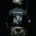 Limited Hold The Line T-shirt back print, military apparel by The Trace