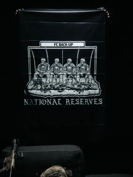 National Reserves Flag front view, military apparel by The Trace