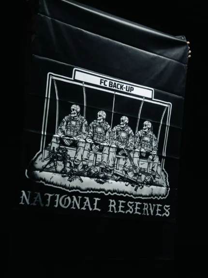 National Reserves Flag side view, military apparel by The Trace