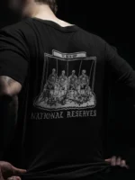 National Reserves T-shirt back print seen from the side, military apparel by The Trace