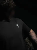 National Reserves T-shirt seen from the front side with the small T logo on the chest, military apparel by The Trace