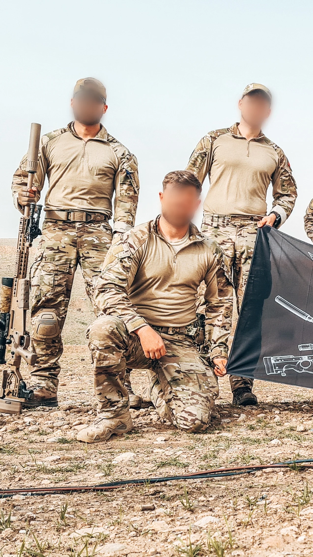Dutch sniper group with suppressed precision rifles on deployment in Iraq