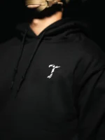 Cameraman Never Dies Hoodie chest print close up, military apparel by The Trace